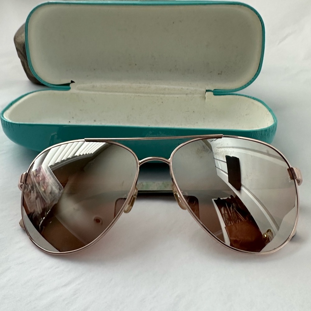 Kate Spade Rose Gold Aviator Sunglasses